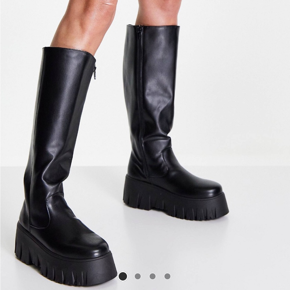 Tall Black Platform Boots